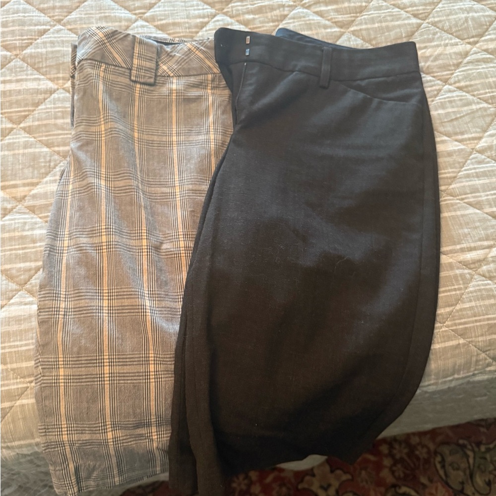 Express Women’s Capris Bundle (Set of 2, Size 2) – Gray & Plaid Dress/Golf Capri